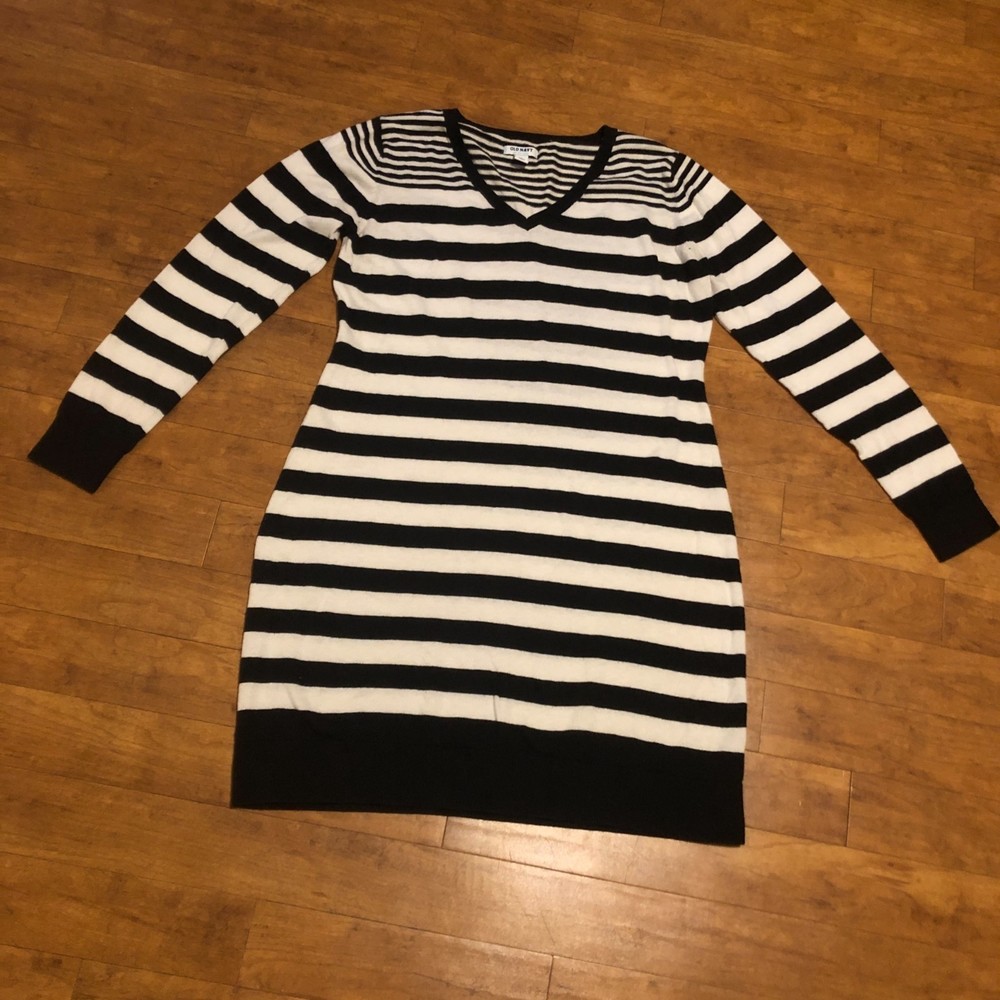 OLD NAVY STRIPED SWEATER DRESS SIZE LARGE PETITE